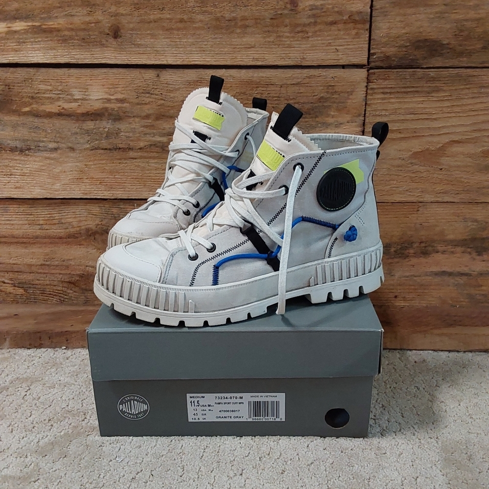 Palladium pallashock re craft 2 weatherproof granite grey men's shoes